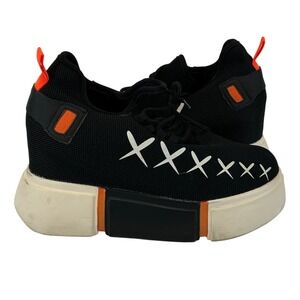 Anthony Wang 8.5 Platform Wedge Sneakers Mesh Embroidered X Chunky Techwear Shoe